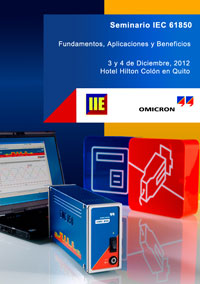 Folleto de Seminario IEC 61850 de OMICRON en Quito